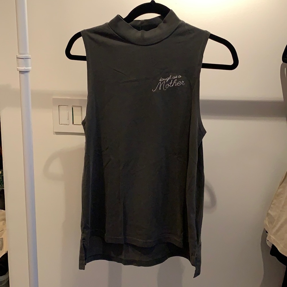 Gray Sleeveless Tank Top